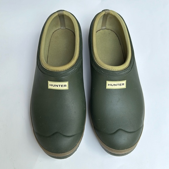 Hunter Shoes - Hunter Olive Green Neoprene Gardener Clogs